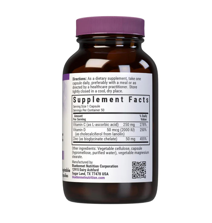 Vitamin supplement bottle with label on a white background