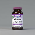Bluebonnet Vitamin C, D3 & Zinc supplement bottle on a white background