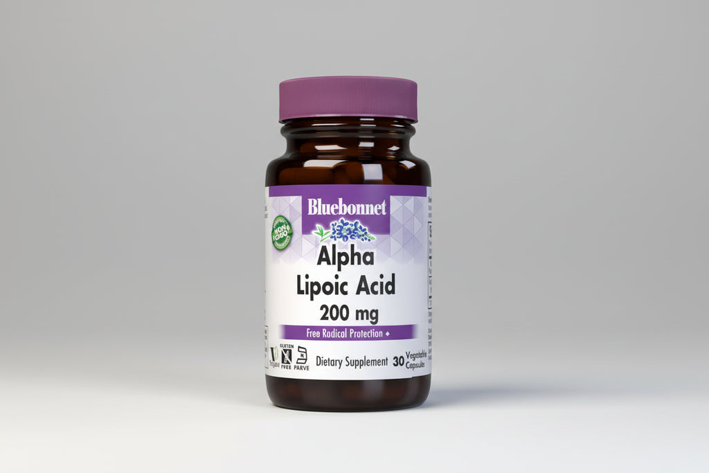 Bluebonnet Alpha Lipoic Acid 200 mg 30 Veg Capsules front product image