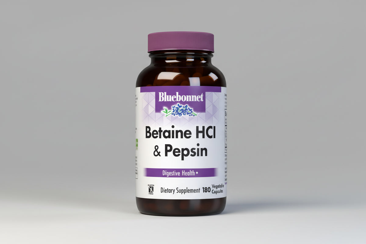 Bluebonnet Betaine HCl & Pepsin 90 VCaps front product image