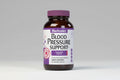 Supplement bottle labeled 'Blood Pressure Support' by Bluebonnet on a white background
