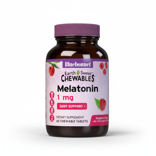 Bluebonnet Melatonin 1 mg Raspberry - 60 Tablets front product image