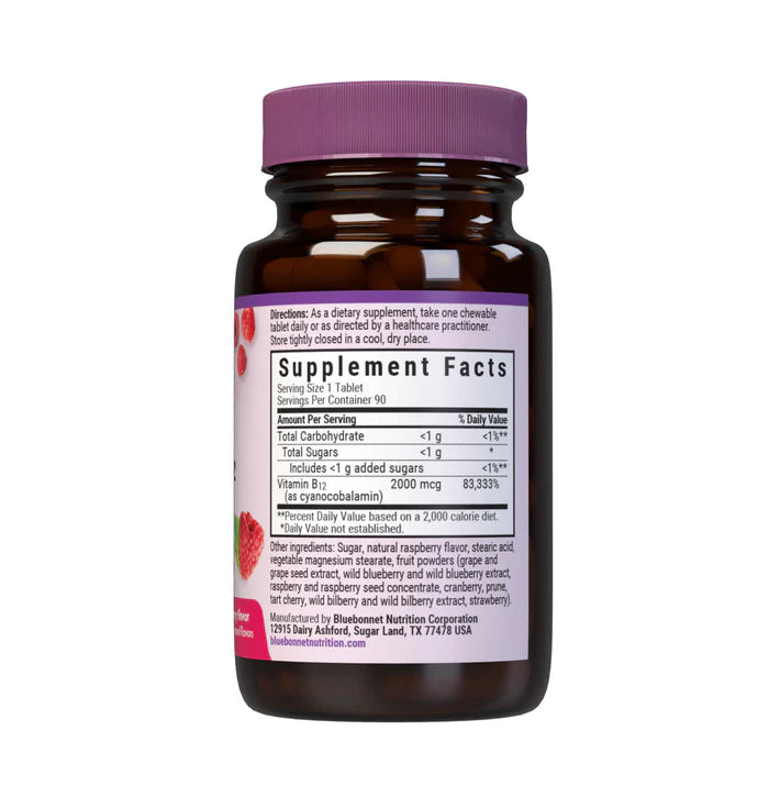 Bluebonnet Vitamins EarthSweet Vitamin B12 2000 mcg — 90 Tablets