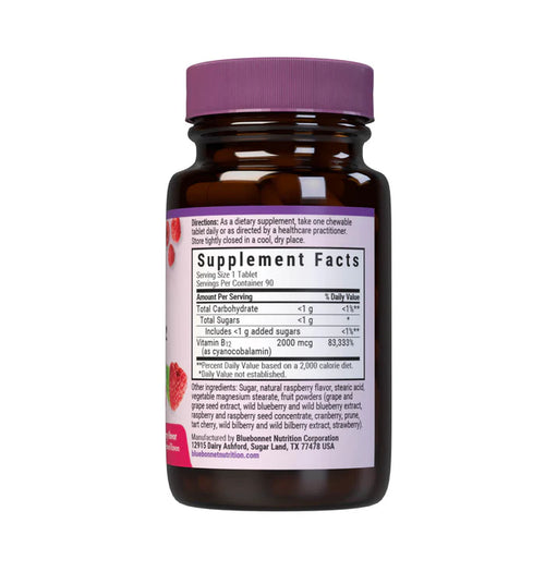 Bluebonnet Vitamins EarthSweet Vitamin B12 2000 mcg — 90 Tablets