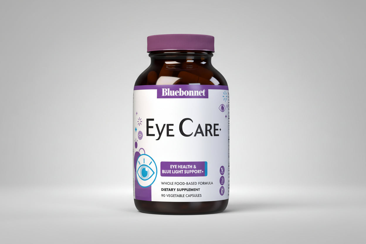Bluebonnet Eye Care supplement bottle on a white background
