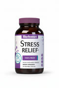 Bluebonnet Stress Relief supplement bottle on a white background