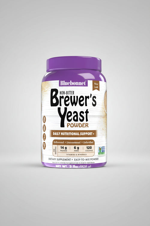 Bluebonnet Brewer's Yeast Powder container on a white background