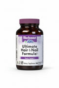 Bluebonnet Ultimate Hair & Nail Formula supplement bottle on a white background