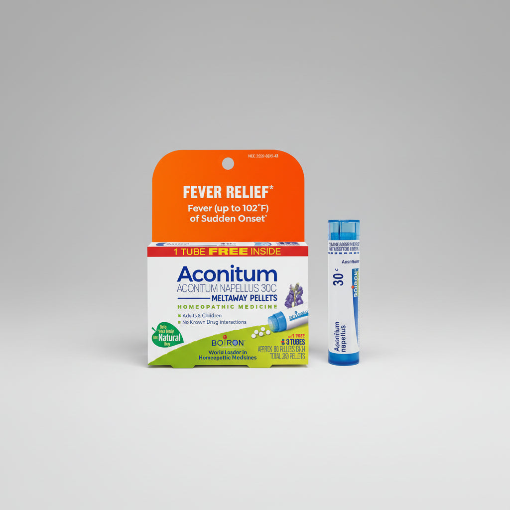 Boiron Aconitum napellus 30C Bonus Pack 3‑tube package