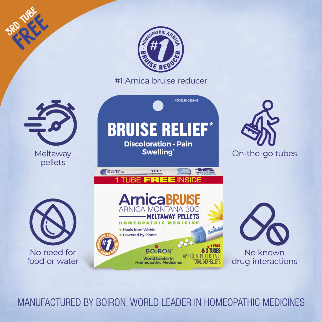 Boiron Arnica Montana 30C Bruise Relief Pellets | 3 Tubes 48 Doses