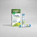 Gasalia on the Go homeopathic medicine packaging with two portable tubes on a white background