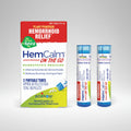 HemCalm on the Go packaging with two portable tubes on a white background