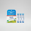 Boiron Ignatia Amara 30C Meltaway Pellets packaging with three tubes on a white background