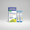 Boiron MotionCalm on the Go motion sickness relief product packaging and bottles.