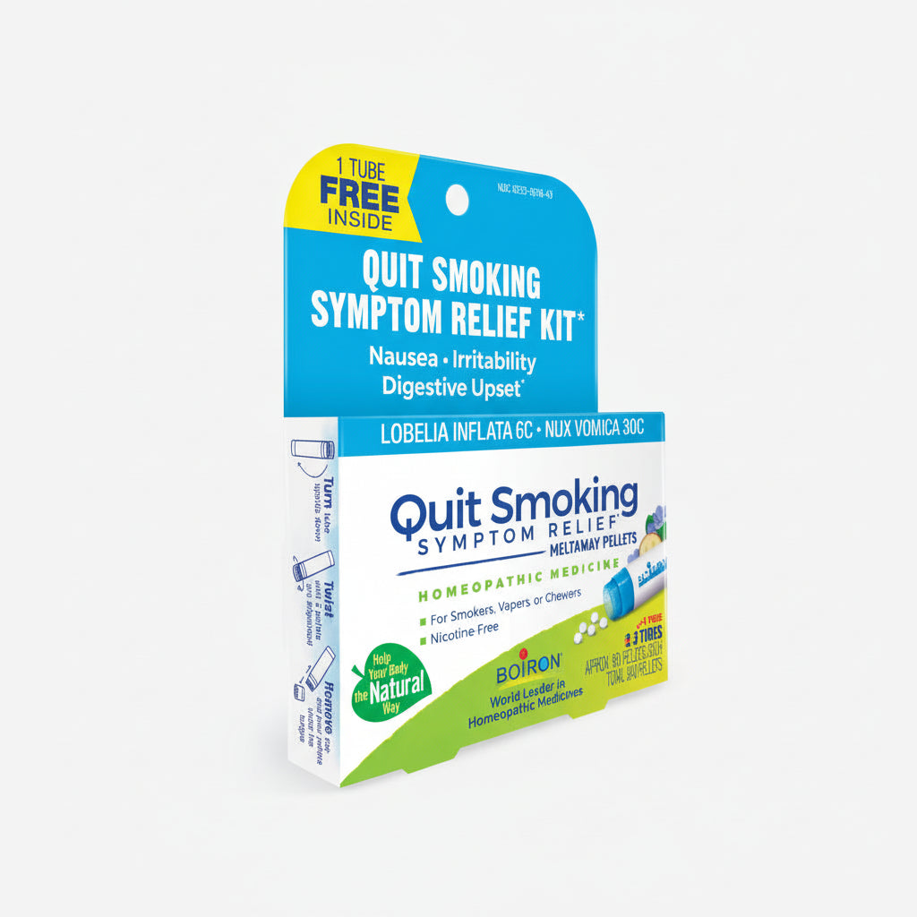 Quit Smoking Symptom Relief Kit packaging on a white background