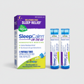 SleepCalm on the Go homeopathic medicine packaging with two portable tubes on a white background