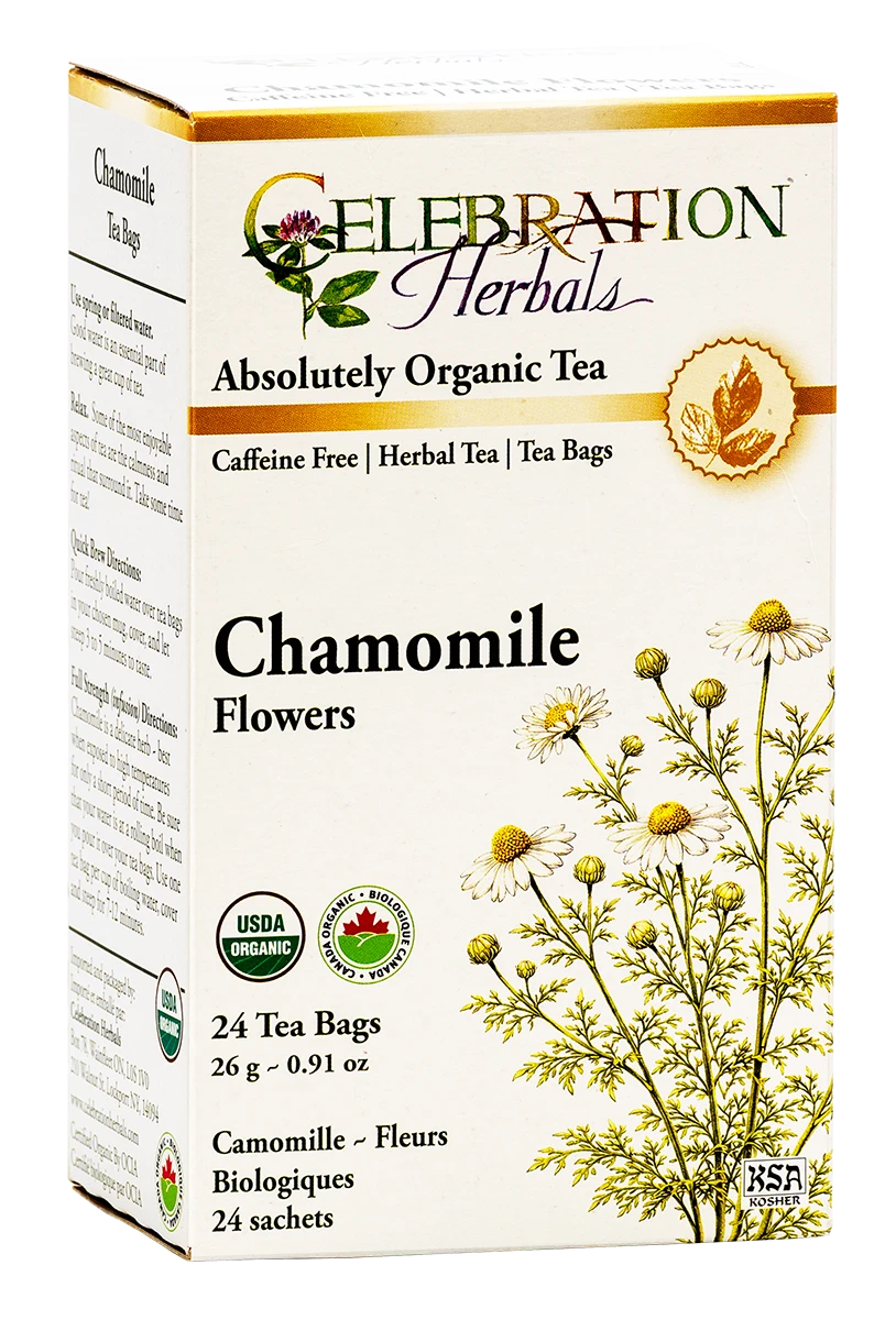 Celebration Herbals Organic Chamomile Flowers Tea – 24 Tea Bags