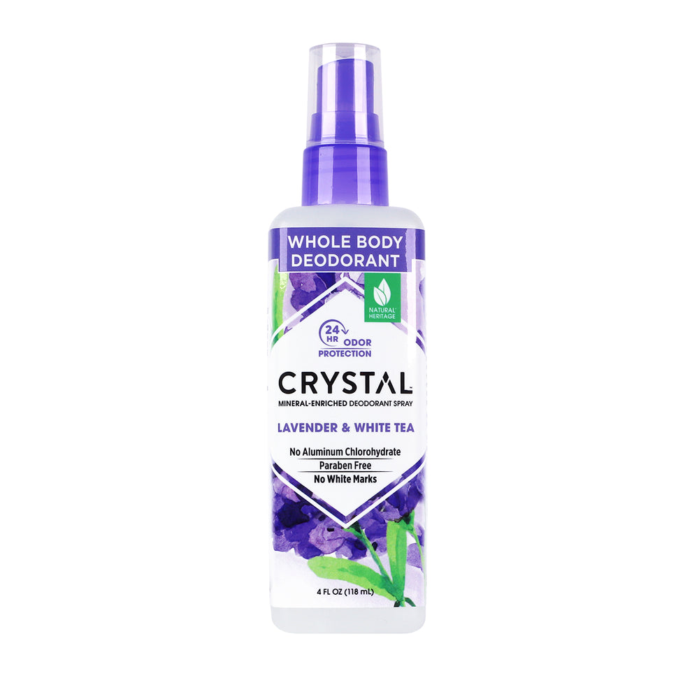 Crystal Mineral Deodorant Spray – Lavender & White Tea – 4 fl oz