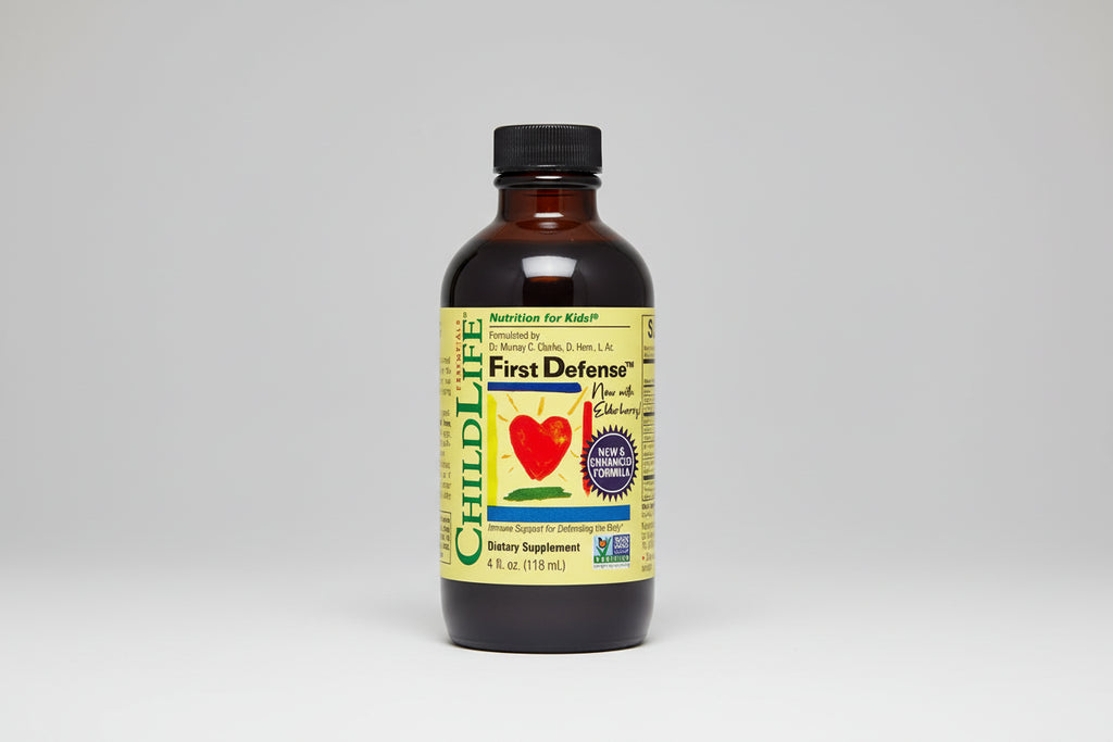Child Life First Defense dietary supplement bottle on a white background