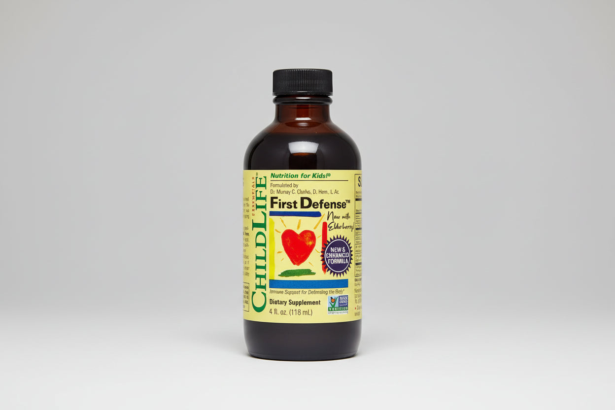 Child Life First Defense dietary supplement bottle on a white background
