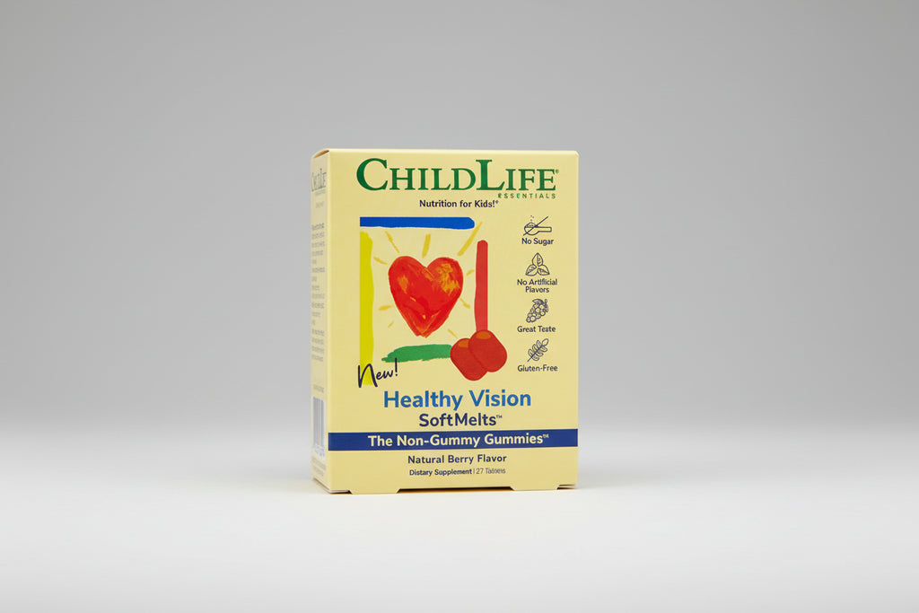 ChildLife Healthy Vision Soft Melts packaging on a white background