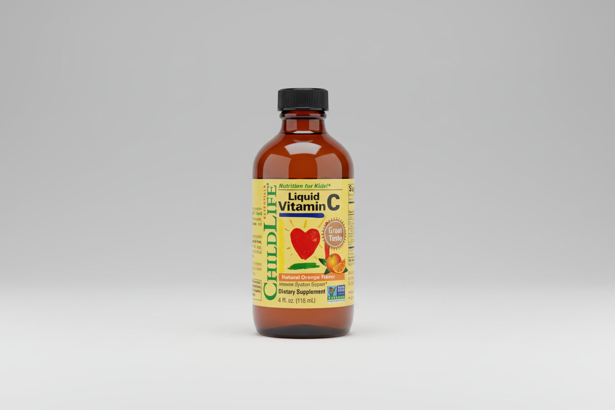 Child Life Liquid Vitamin C bottle on a white background