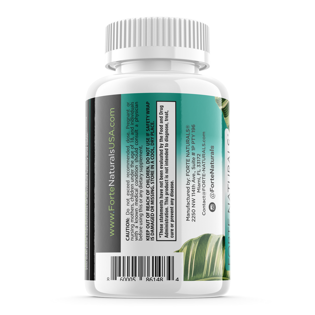 Forte Naturals Coconut Oil — 60 Softgels