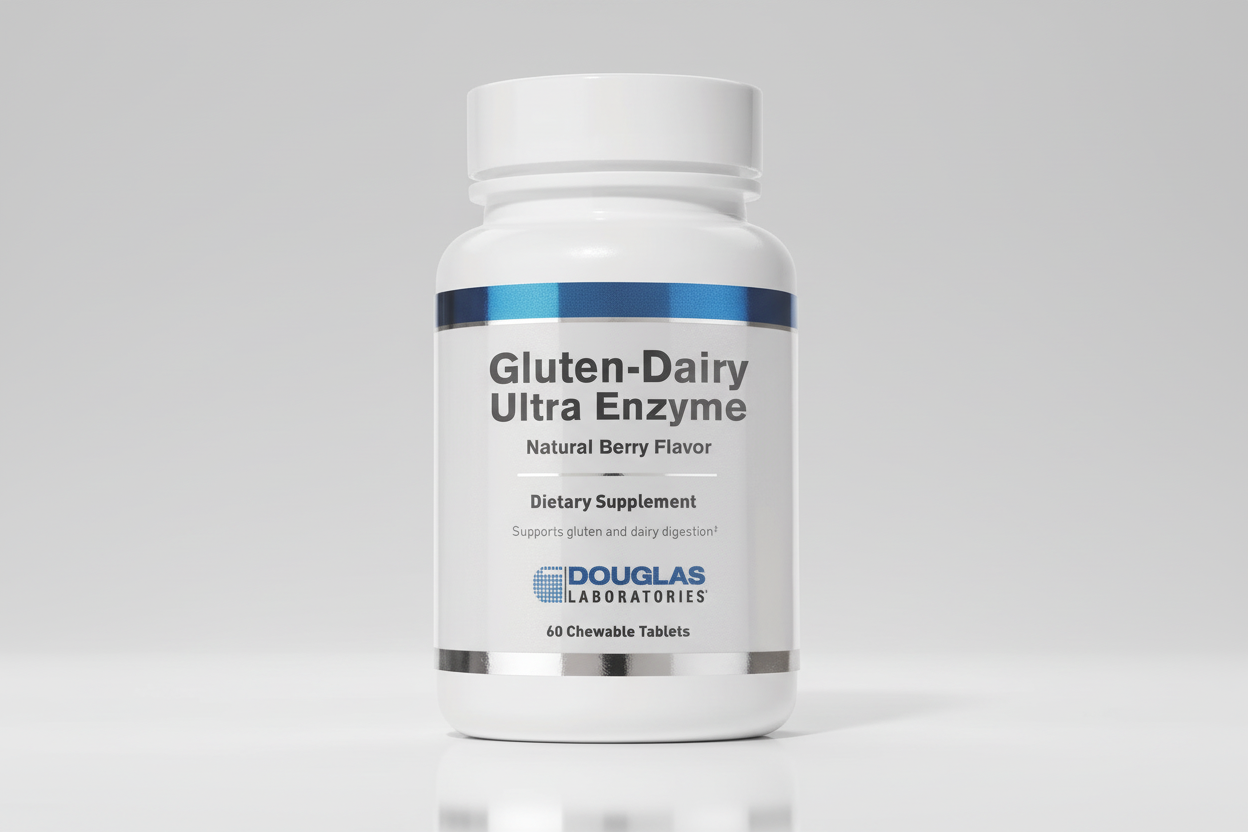 Douglas Laboratories Gluten-Dairy Ultra Enzyme Berry Flavor - 60 Chewable Tablets