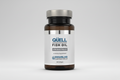 Bottle of Quell Fish Oil supplement on a white background