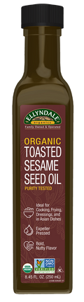 Ellyndale Naturals Toasted Sesame Seed Oil, Organic - Case of 6 front package image