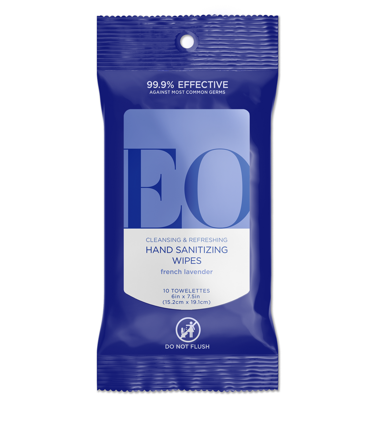 EO Products Resealable Hand Sanitizer Wipes Lavender - 10 wipes