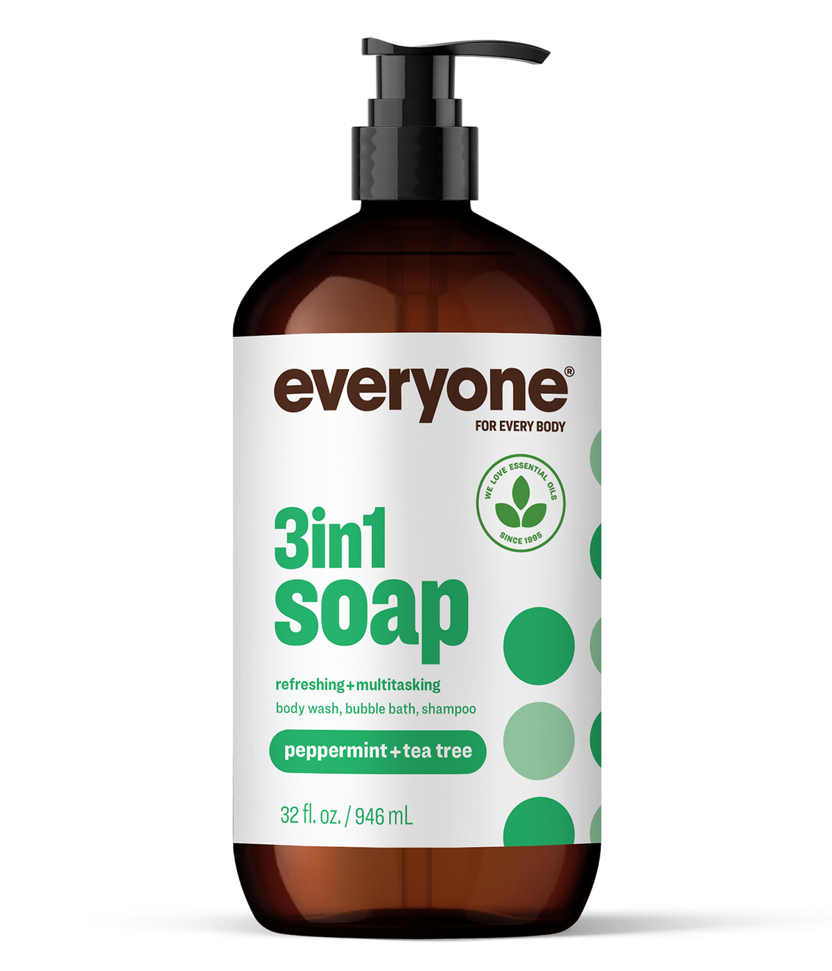 EO Products Everyone Peppermint + Tea Tree 3in1 Soap - 32 fl oz