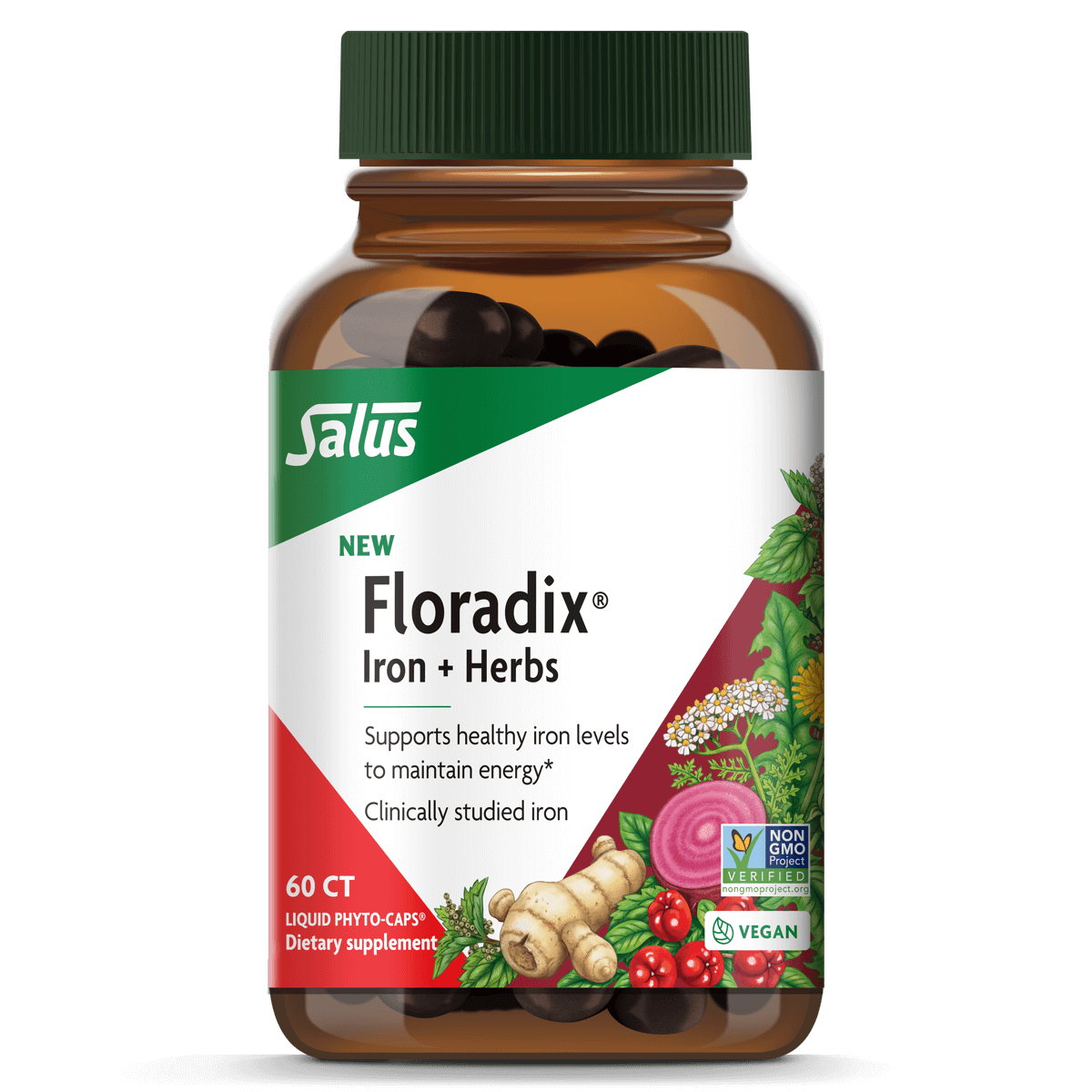 Floradix Iron & Herbs LP Caps - 60 ct - front package image