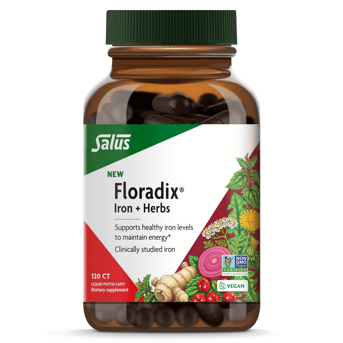 Floradix Iron & Herbs LP Caps - 120 ct - front package image