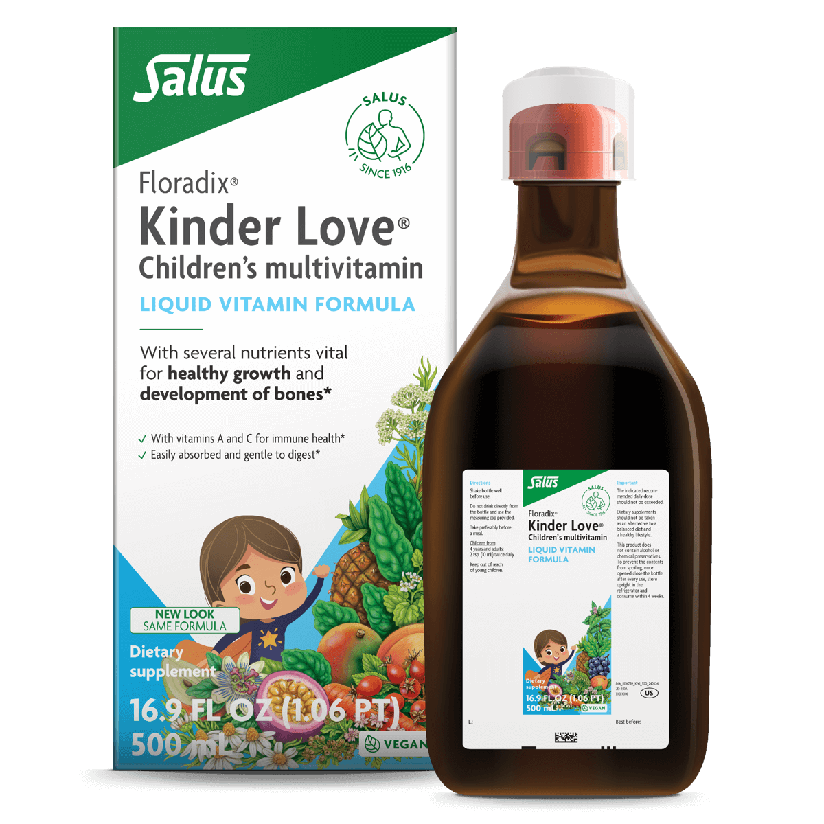 Floradix Kinder Love® Gluten-Free Children's Multivitamin - 16.9 oz - front package image