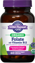 Oregon's Wild Harvest Folate with Vitamin B12 Organic 60 Capsules front