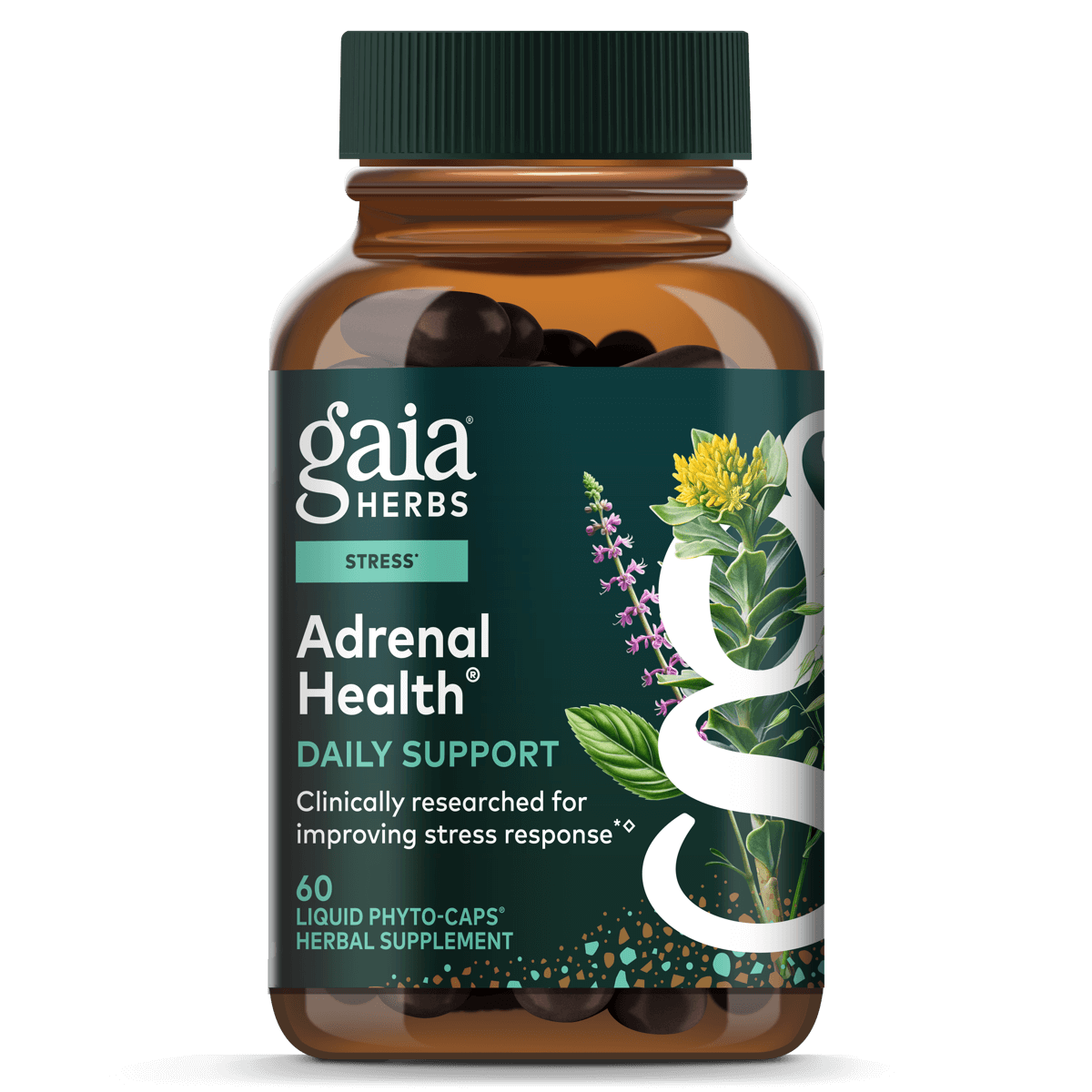 Gaia Herbs Adrenal Health® Daily Support - 60 ct - front package image