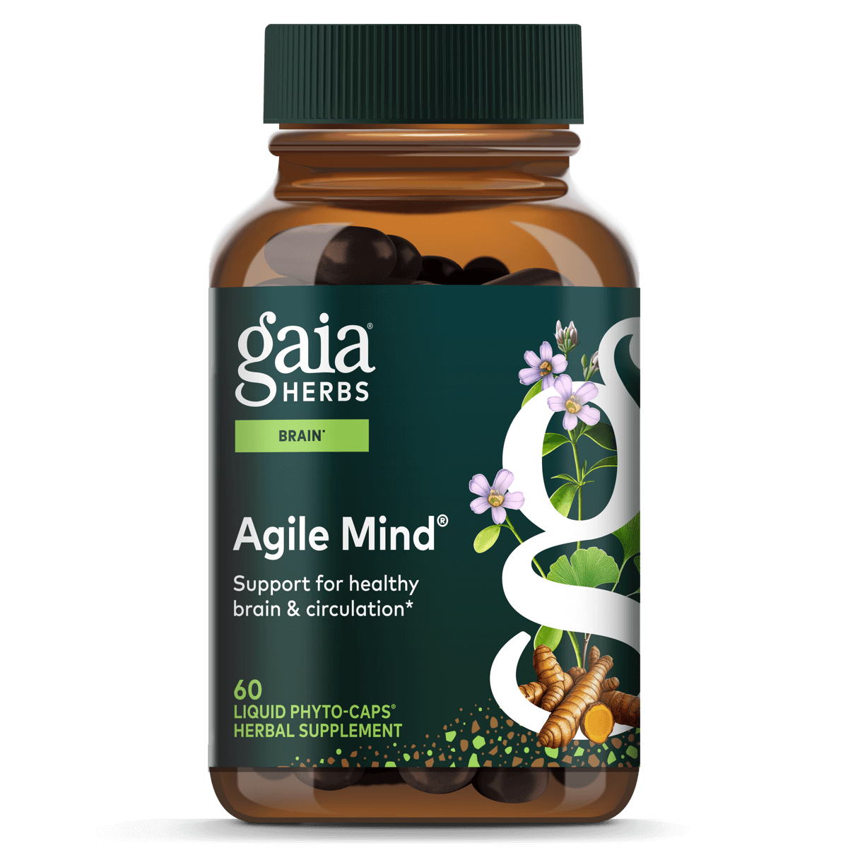 Gaia Herbs Agile Mind® - 60 ct - front package image
