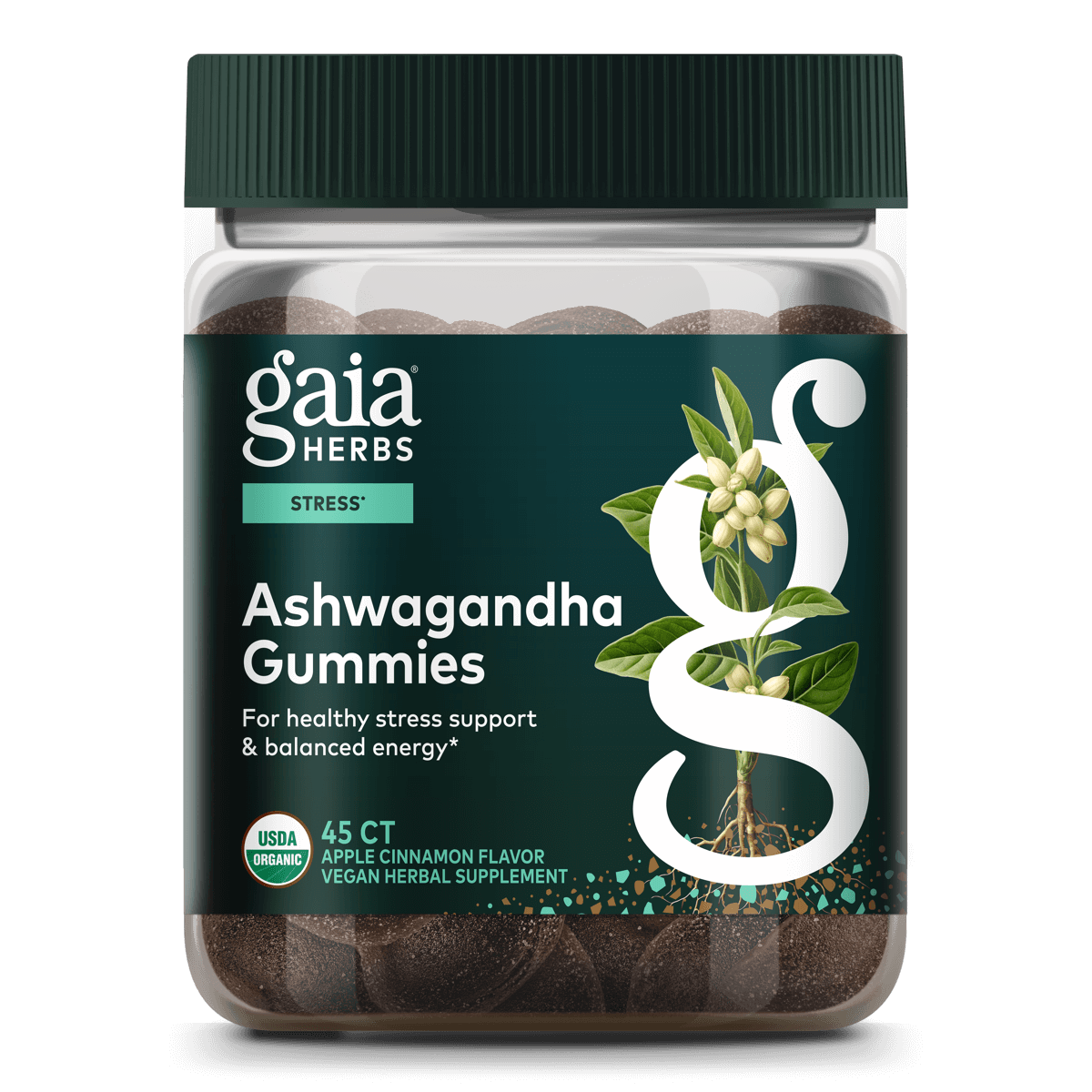Gaia Herbs Ashwagandha Gummies - 45 ct - front package image