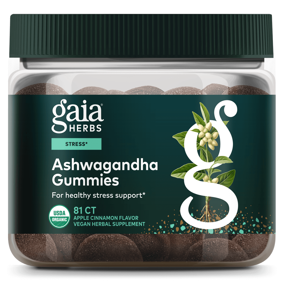 Gaia Herbs Ashwagandha Gummies - 81 ct - front package image