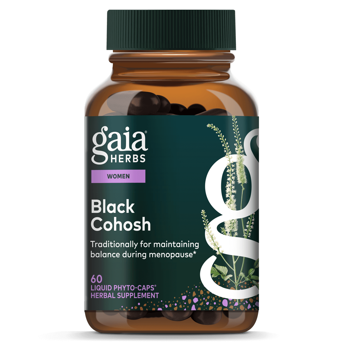 Gaia Herbs Black Cohosh - 60 ct - front package image