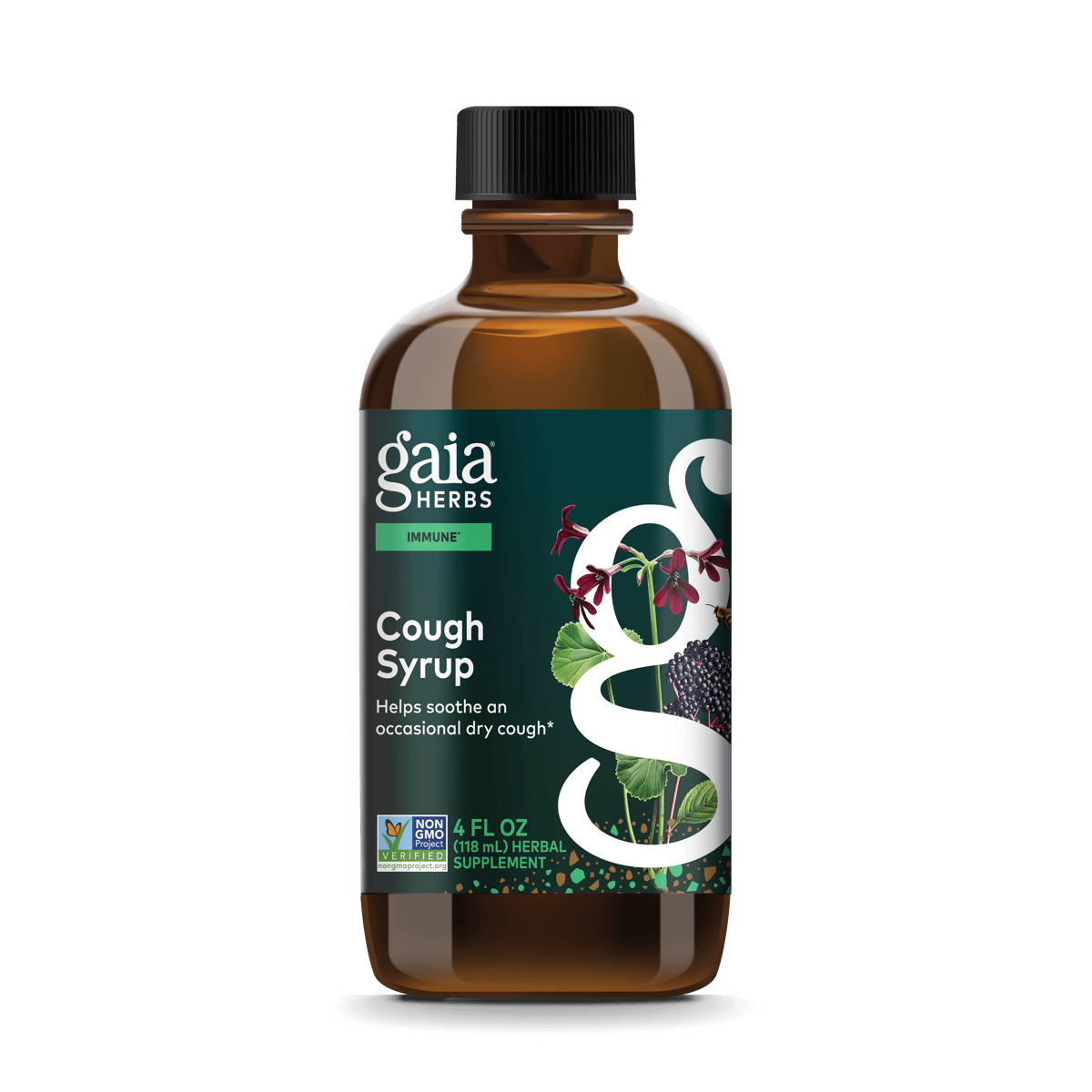 Gaia Herbs Cough Syrup - 4 oz - front package image