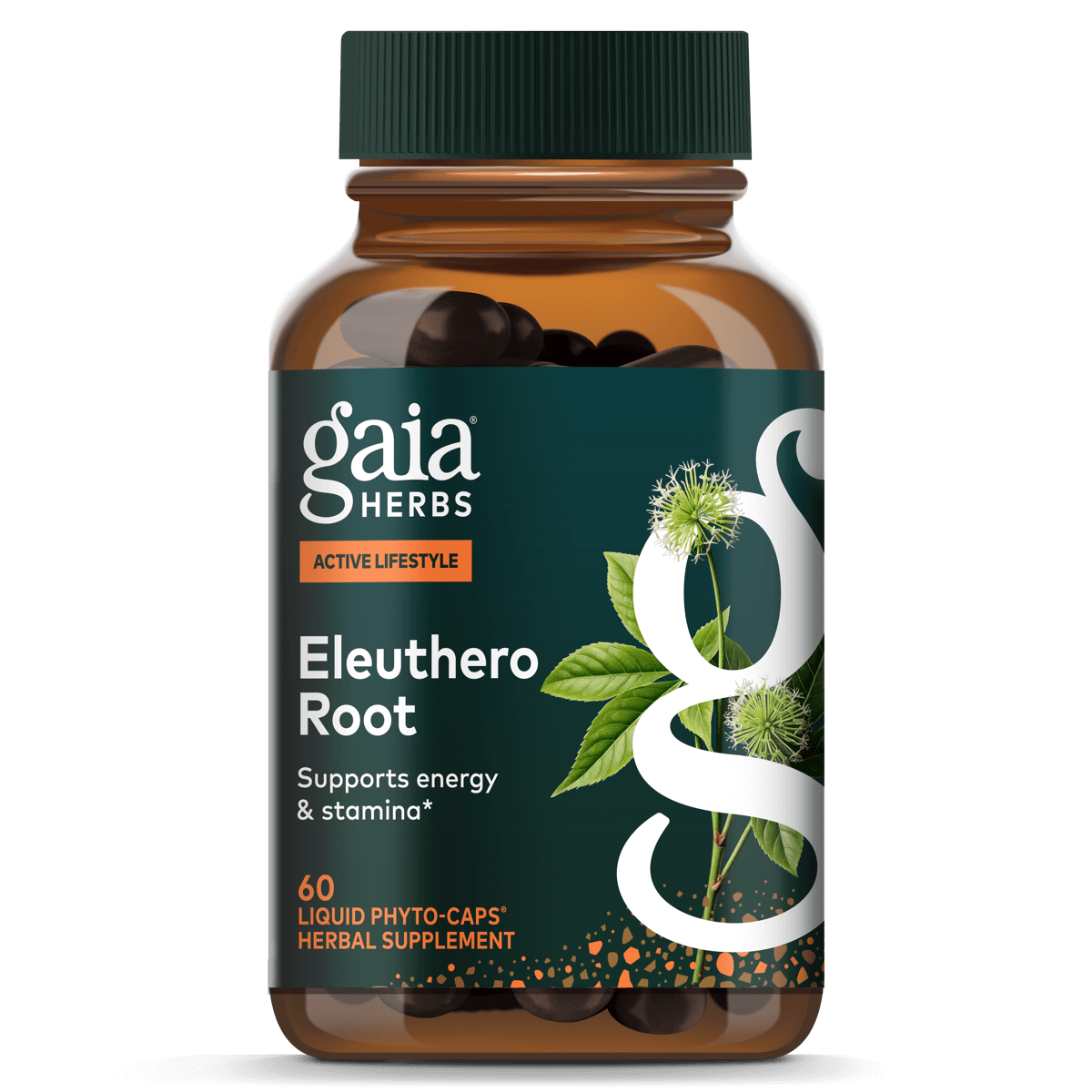 Gaia Herbs Eleuthero Root - 60 ct - front package image
