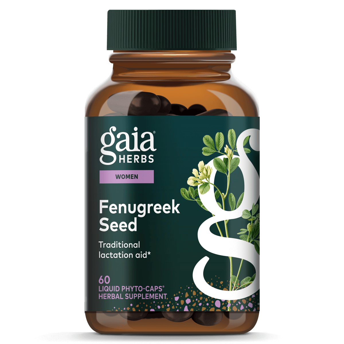 Gaia Herbs Fenugreek Seed - 60 ct - front package image