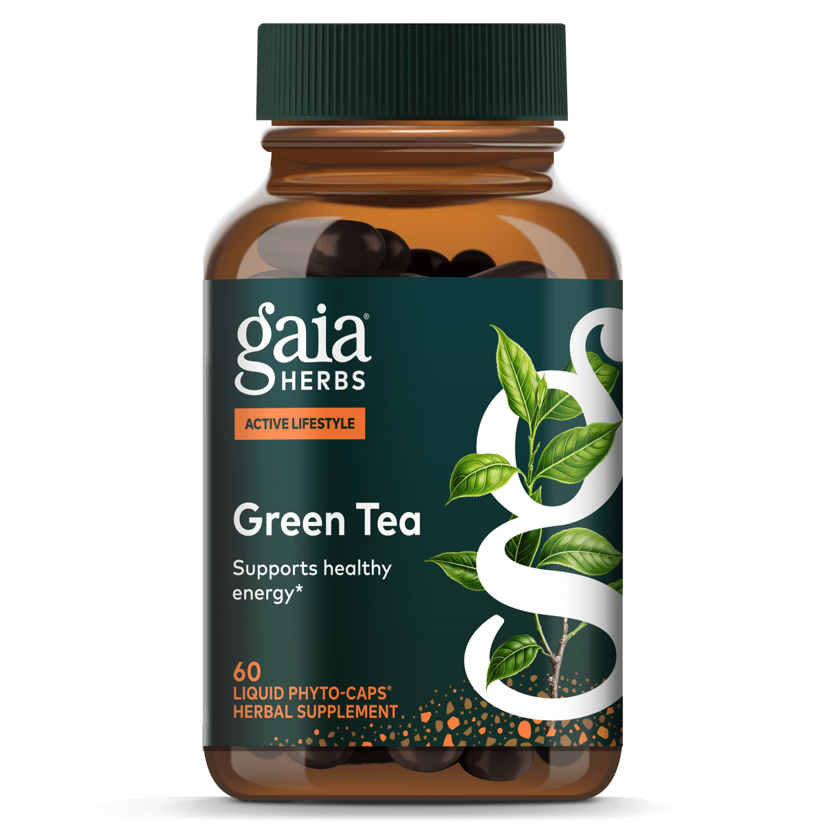 Gaia Herbs Green Tea - 60 ct - front package image