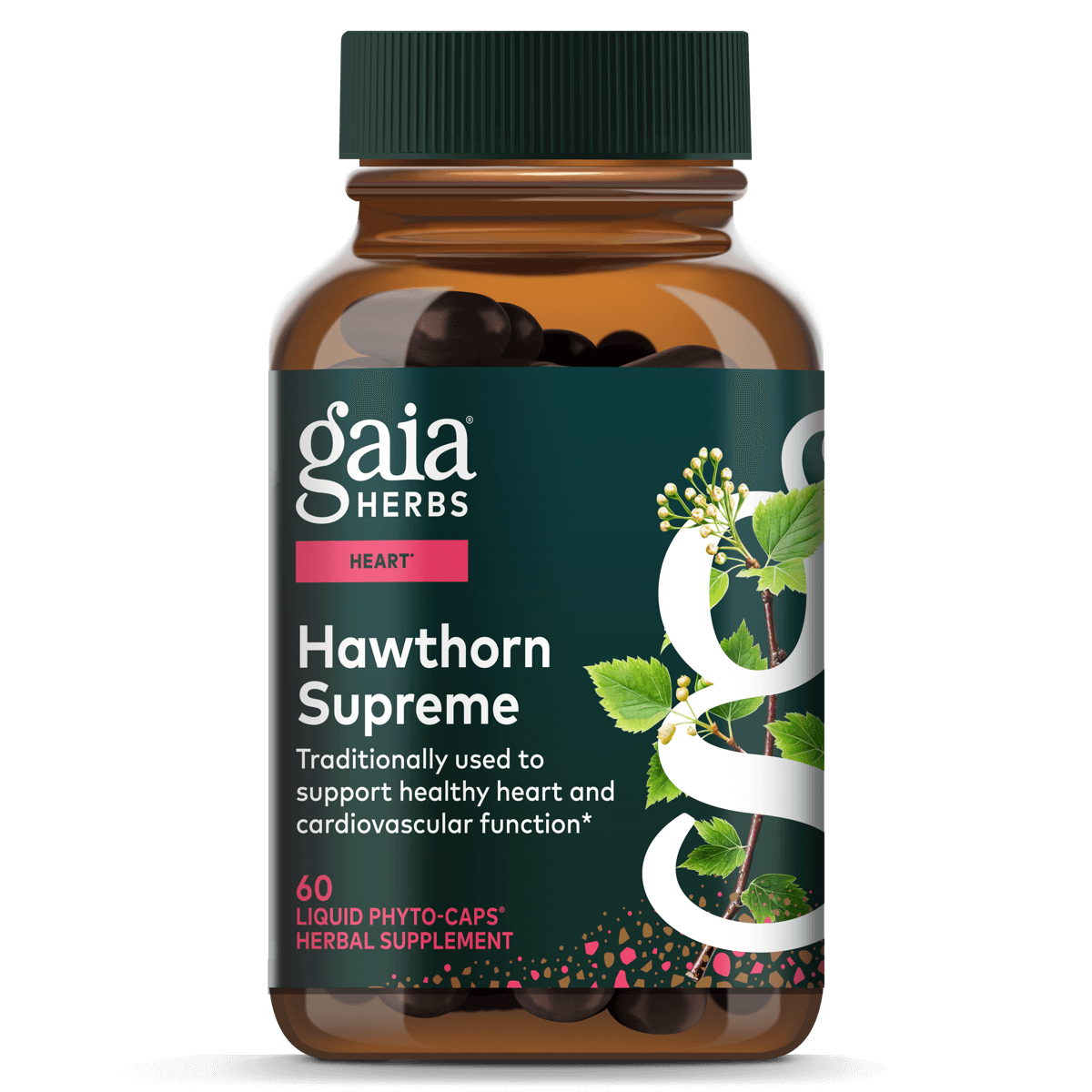 Gaia Herbs Hawthorn Supreme - 60 ct - front package image