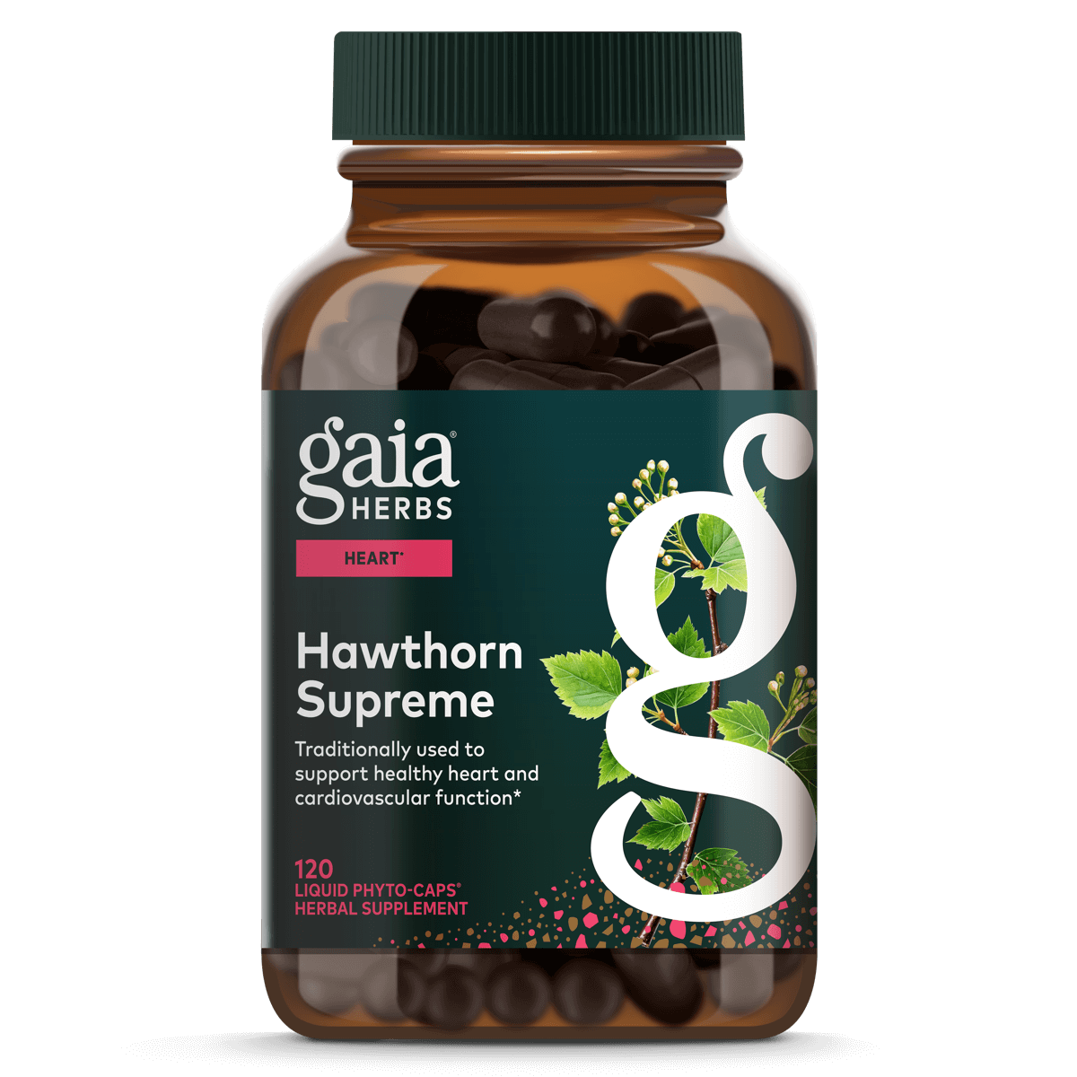 Gaia Herbs Hawthorn Supreme - 120 ct - front package image