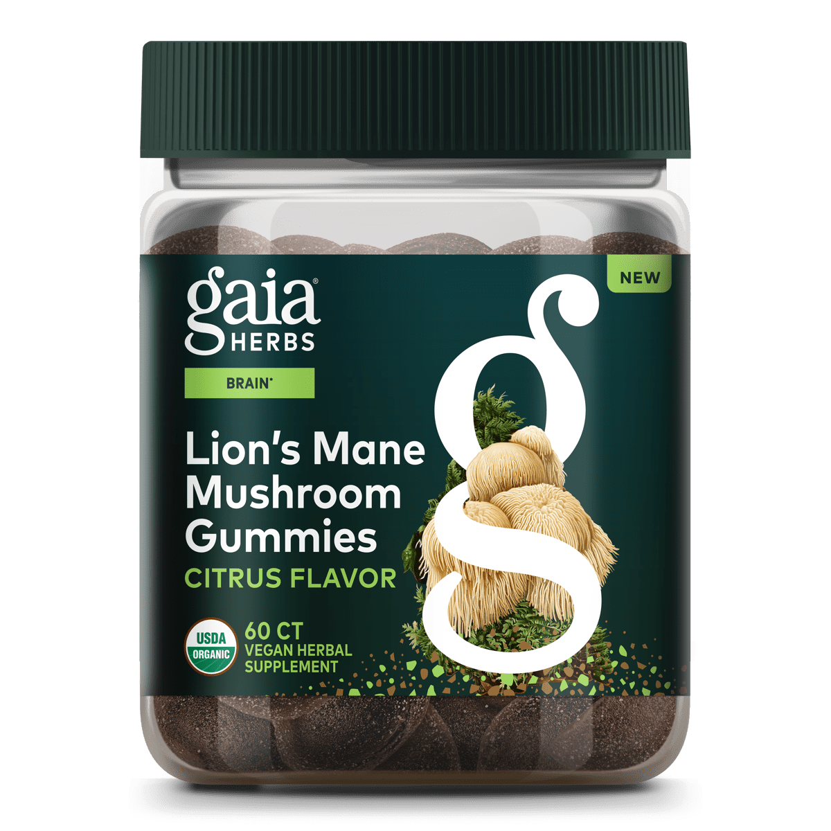 Gaia Herbs Lion's Mane Gummies - 60 ct - front package image