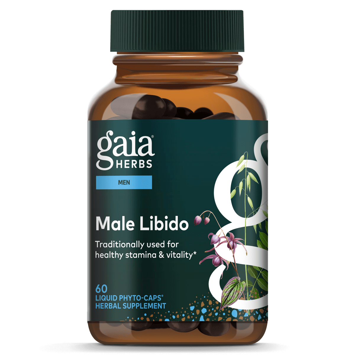 Gaia Herbs Male Libido - 60 ct - front package image