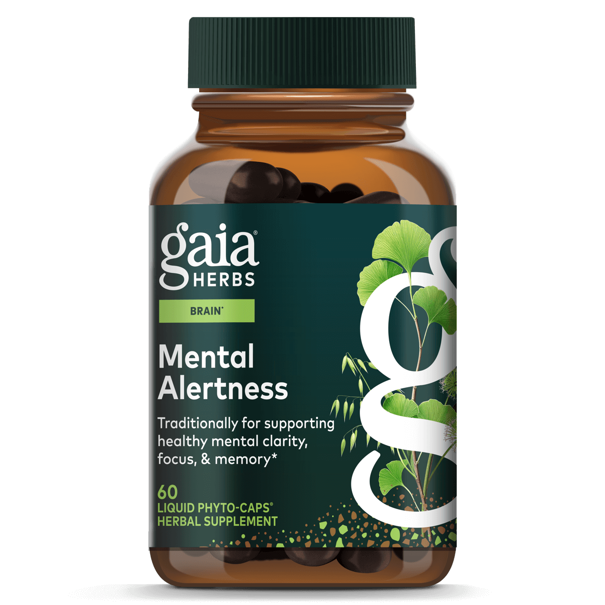 Gaia Herbs Mental Alertness - 60 ct - front package image